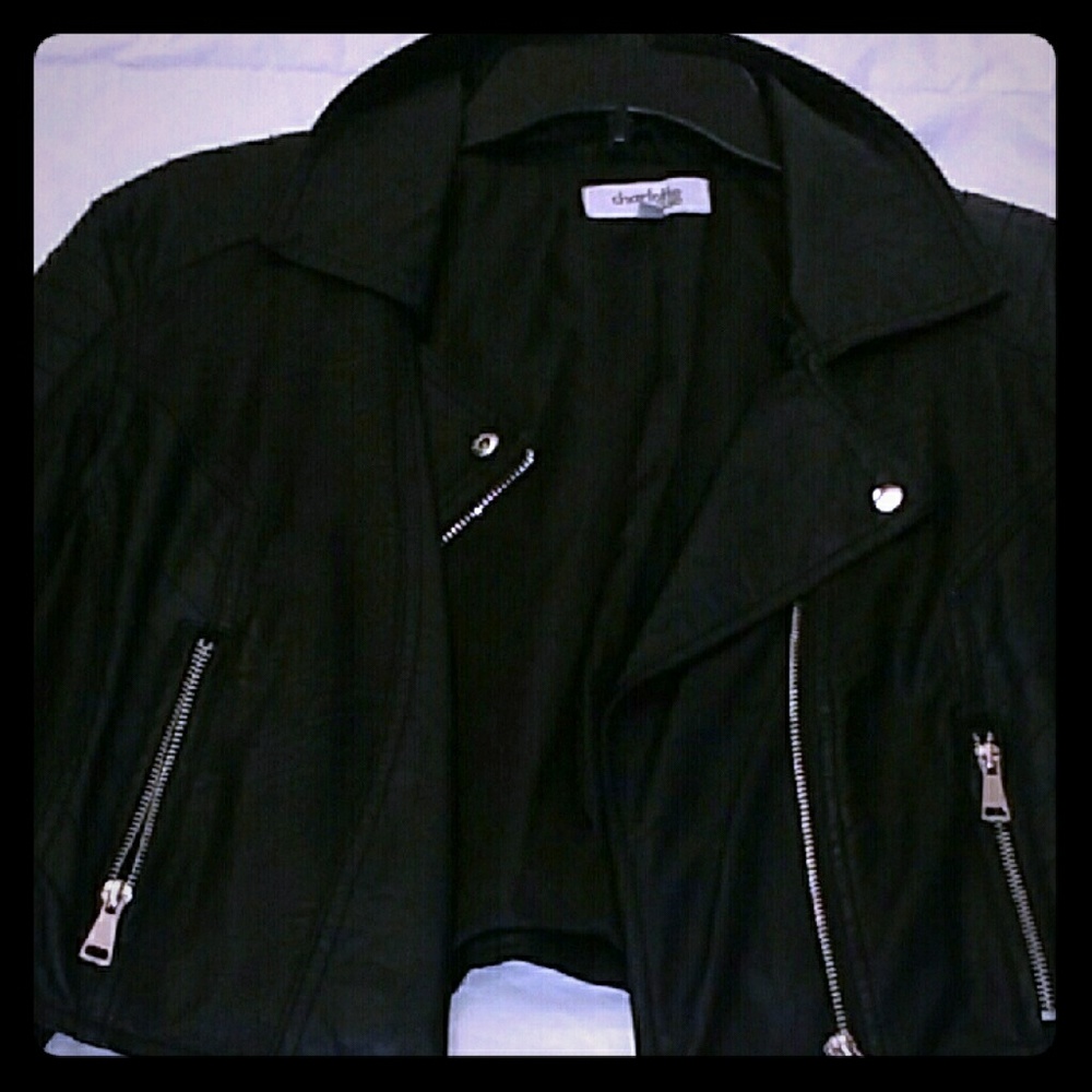 Crop Faux Leather Jacket